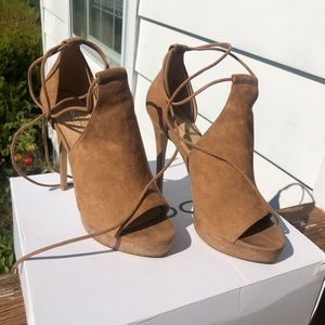 Aldo Camel Suede Heels